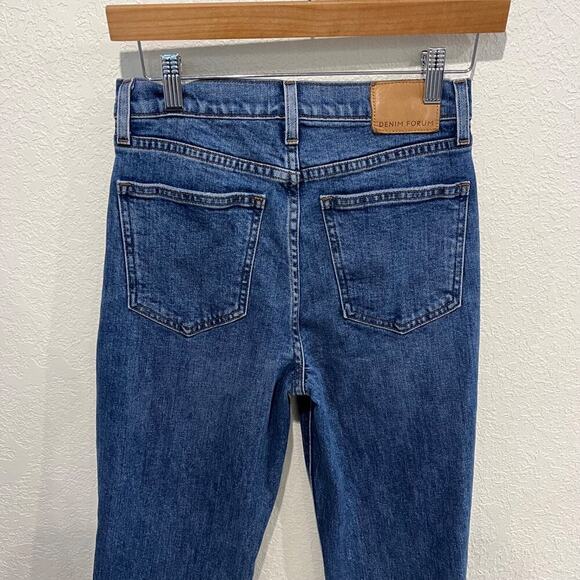 Denim Forum The Arlo High Rise Straight Jeans Women's 26 Button Fly - Picture 4 of 7